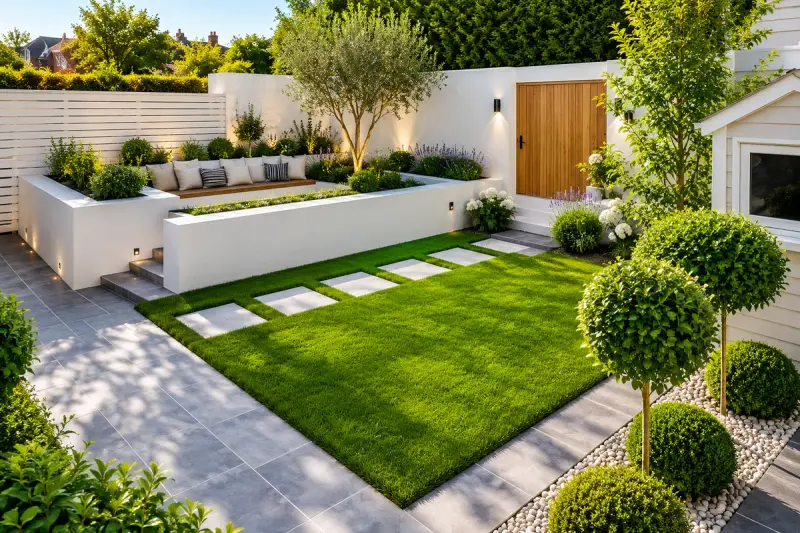 Side yard pathway clearing and garden maintenance service by Green Nature in Cork