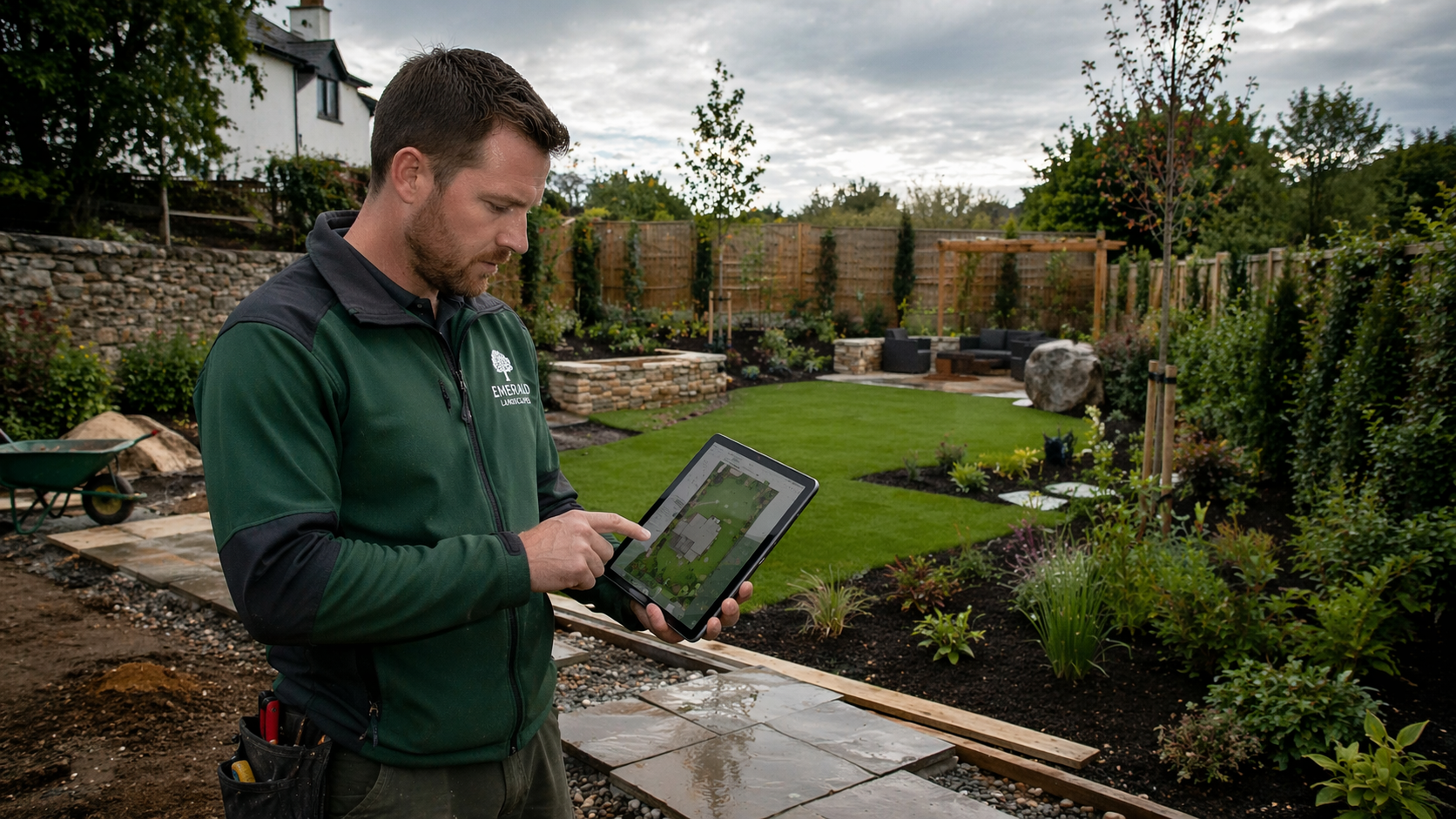 Architectural landscape blueprint and garden layout preparation in Cork