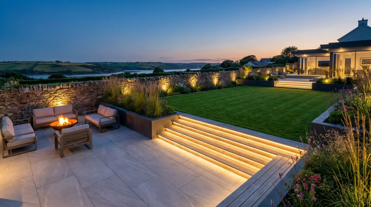 Completed luxury garden renovation in Cork