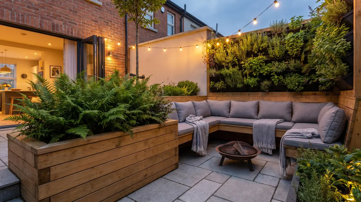 Cosy modern small urban garden design